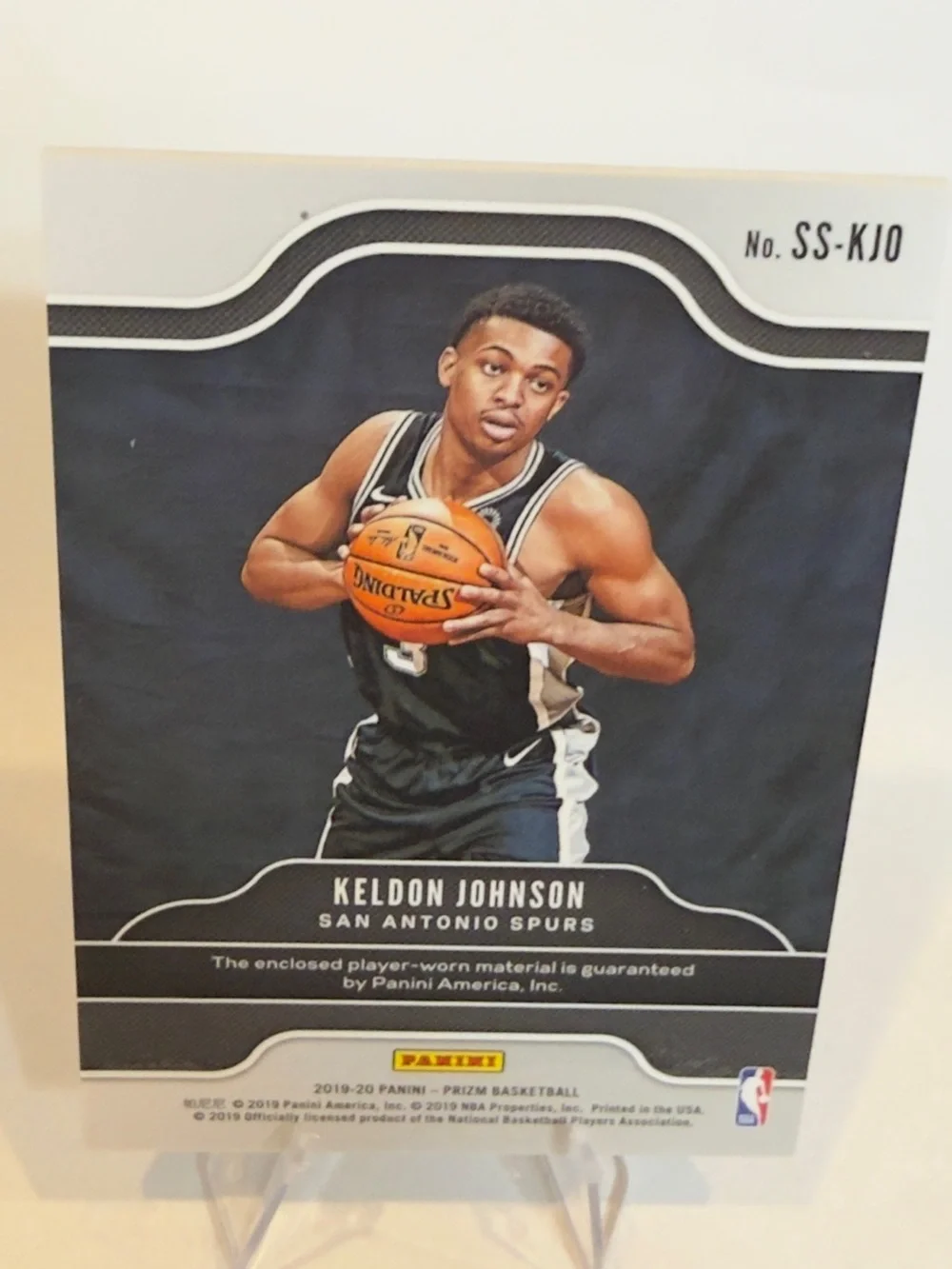 2019/20 Panini-Prizm # SS- KJ0 Keldon Johnson Spurs Game-Used Jersey Black - Picture 2 of 2